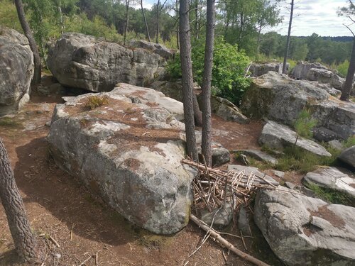 Area with multiple boulders